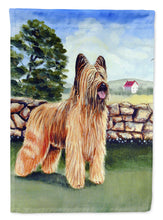 Load image into Gallery viewer, Briard by the stone fence Garden Flag – Decorative Outdoor Yard Flag