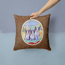 Load image into Gallery viewer, Boston Terrier Trio Throw Pillow - 14x14 Decorative Pillow – Art for Your Home &amp; Patio 7005PW1414