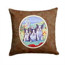 Load image into Gallery viewer, Boston Terrier Trio Throw Pillow - 14x14 Decorative Pillow – Art for Your Home &amp; Patio 7005PW1414