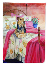 Load image into Gallery viewer, Airedale Terrier Waiting on Mom Garden Flag – Decorative Outdoor Yard Flag