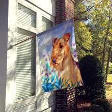 Load image into Gallery viewer, Airedale Terrier in Flowers Flag Canvas House Size