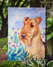 Load image into Gallery viewer, Airedale Terrier in Flowers Garden Flag – Decorative Outdoor Yard Flag