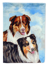 Load image into Gallery viewer, Australian Shepherd Double Trouble Flag Canvas House Size