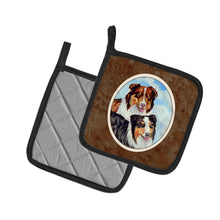 Load image into Gallery viewer, Australian Shepherd What a pair Pot Holders - Set of 2 Decorative Kitchen Helpers | Made in the USA 7009PTHD