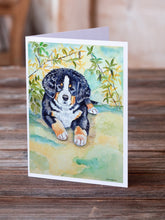 Load image into Gallery viewer, Bernese Mountain Dog Puppy Greeting Cards -  Blank Note Cards – 8-Pack of Artist-Designed Cards with Envelopes