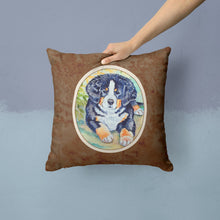Load image into Gallery viewer, Bernese Mountain Dog Puppy Throw Pillow - 14x14 Decorative Pillow – Art for Your Home &amp; Patio 7010PW1414