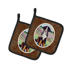 Load image into Gallery viewer, Bernese Mountain Dog Pot Holders - Set of 2 Decorative Kitchen Helpers | Made in the USA 7011PTHD