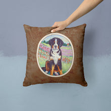 Load image into Gallery viewer, Bernese Mountain Dog Throw Pillow - 14x14 Decorative Pillow – Art for Your Home &amp; Patio 7011PW1414