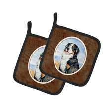 Load image into Gallery viewer, Momma's Love Bernese Mountain Dog Pot Holders - Set of 2 Decorative Kitchen Helpers | Made in the USA 7012PTHD