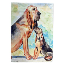 Load image into Gallery viewer, Bloodhound Momma's Love Flag Canvas House Size