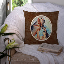 Load image into Gallery viewer, Bloodhound Momma's Love Throw Pillow - 14x14 Decorative Pillow – Art for Your Home &amp; Patio 7014PW1414