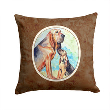 Load image into Gallery viewer, Bloodhound Momma's Love Throw Pillow - 14x14 Decorative Pillow – Art for Your Home &amp; Patio 7014PW1414
