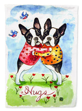 Load image into Gallery viewer, Hugs Boston Terrier Garden Flag – Decorative Outdoor Yard Flag