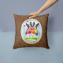 Load image into Gallery viewer, Hugs Boston Terrier Throw Pillow - 14x14 Decorative Pillow – Art for Your Home &amp; Patio 7015PW1414