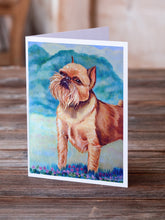 Load image into Gallery viewer, Brussels Griffon Greeting Cards -  Blank Note Cards – 8-Pack of Artist-Designed Cards with Envelopes