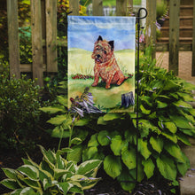Load image into Gallery viewer, Cairn Terrier and the chipmunk Garden Flag – Decorative Outdoor Yard Flag