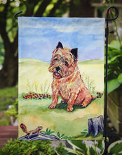 Load image into Gallery viewer, Cairn Terrier and the chipmunk Garden Flag – Decorative Outdoor Yard Flag