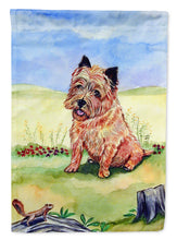 Load image into Gallery viewer, Cairn Terrier and the chipmunk Garden Flag – Decorative Outdoor Yard Flag