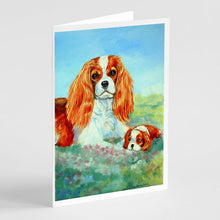 Load image into Gallery viewer, Cavalier Spaniel Momma's Love Greeting Cards -  Blank Note Cards – 8-Pack of Artist-Designed Cards with Envelopes