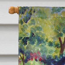 Load image into Gallery viewer, Chinese Crested on the patio  Flag Canvas House Size