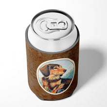 Load image into Gallery viewer, Long Hair Chocolate and Cream Dachshund Can or Bottle Hugger 7023CC