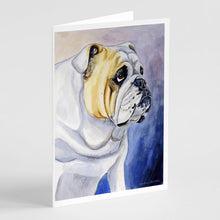 Load image into Gallery viewer, English Bulldog Greeting Cards -  Blank Note Cards – 8-Pack of Artist-Designed Cards with Envelopes
