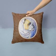 Load image into Gallery viewer, English Bulldog Throw Pillow - 14x14 Decorative Pillow – Art for Your Home &amp; Patio 7028PW1414