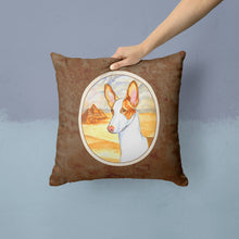 Load image into Gallery viewer, Ibizan Hound Throw Pillow - 14x14 Decorative Pillow – Art for Your Home &amp; Patio 7031PW1414