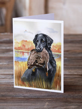 Load image into Gallery viewer, Flat Coated Retriever Greeting Cards -  Blank Note Cards – 8-Pack of Artist-Designed Cards with Envelopes