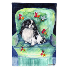 Load image into Gallery viewer, Japanese Chin in Momma's Chair Flag Canvas House Size