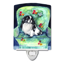 Load image into Gallery viewer, Japanese Chin in Momma's Chair Ceramic Night Light 7034CNL