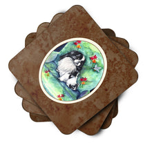 Load image into Gallery viewer, Japanese Chin in Momma's Chair Foam Coaster  7034FC