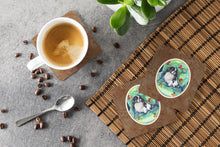 Load image into Gallery viewer, Japanese Chin in Momma's Chair Foam Coaster  7034FC