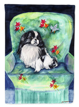Load image into Gallery viewer, Japanese Chin in Momma's Chair Garden Flag – Decorative Outdoor Yard Flag