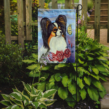 Load image into Gallery viewer, Papillon with Butterfly Garden Flag – Decorative Outdoor Yard Flag