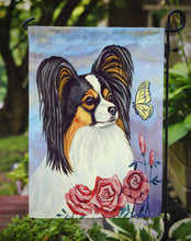 Load image into Gallery viewer, Papillon with Butterfly Garden Flag – Decorative Outdoor Yard Flag