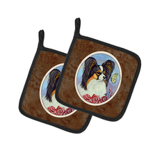 Load image into Gallery viewer, Papillon Yellow Butterfly Pot Holders - Set of 2 Decorative Kitchen Helpers | Made in the USA 7036PTHD