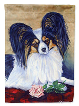 Load image into Gallery viewer, Papillon A Rose for you Garden Flag – Decorative Outdoor Yard Flag
