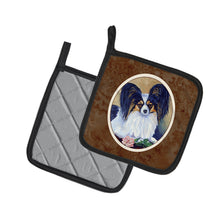 Load image into Gallery viewer, Papillon A Rose for you Pot Holders - Set of 2 Decorative Kitchen Helpers | Made in the USA 7037PTHD