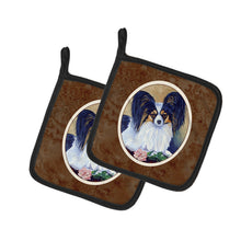 Load image into Gallery viewer, Papillon A Rose for you Pot Holders - Set of 2 Decorative Kitchen Helpers | Made in the USA 7037PTHD