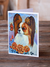 Load image into Gallery viewer, Papillon Greeting Cards -  Blank Note Cards – 8-Pack of Artist-Designed Cards with Envelopes