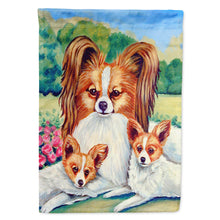Load image into Gallery viewer, Papillon Momma's Love Flag Canvas House Size