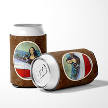 Load image into Gallery viewer, Fawn Pug and Mona Lisa Can or Bottle Hugger 7043CC