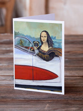 Load image into Gallery viewer, Fawn Pug and Mona Lisa Greeting Cards -  Blank Note Cards – 8-Pack of Artist-Designed Cards with Envelopes