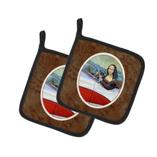 Load image into Gallery viewer, Fawn Pug and Mona Lisa Pot Holders - Set of 2 Decorative Kitchen Helpers | Made in the USA 7043PTHD
