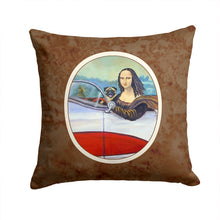 Load image into Gallery viewer, Fawn Pug and Mona Lisa Throw Pillow - 14x14 Decorative Pillow – Art for Your Home &amp; Patio 7043PW1414