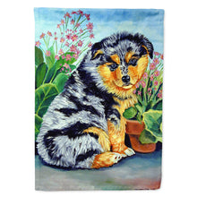 Load image into Gallery viewer, Australian Shepherd Puppy Flag Canvas House Size
