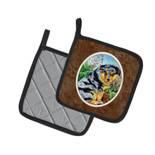 Load image into Gallery viewer, Australian Shepherd Puppy Pot Holders - Set of 2 Decorative Kitchen Helpers | Made in the USA 7045PTHD