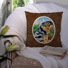 Load image into Gallery viewer, Australian Shepherd Puppy Throw Pillow - 14x14 Decorative Pillow – Art for Your Home &amp; Patio 7045PW1414