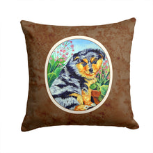 Load image into Gallery viewer, Australian Shepherd Puppy Throw Pillow - 14x14 Decorative Pillow – Art for Your Home &amp; Patio 7045PW1414